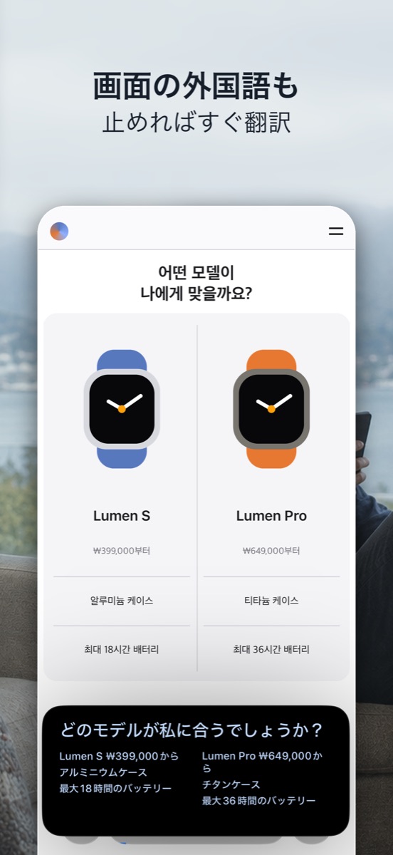 Hono Translate — 画面